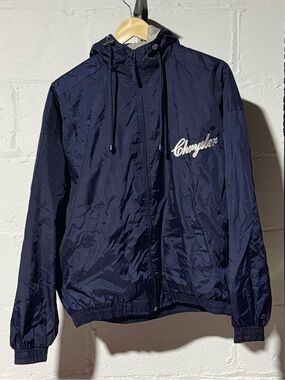 Vintage NWT Chrysler embroidered logo navy blue windbreaker jacket men’s size s
